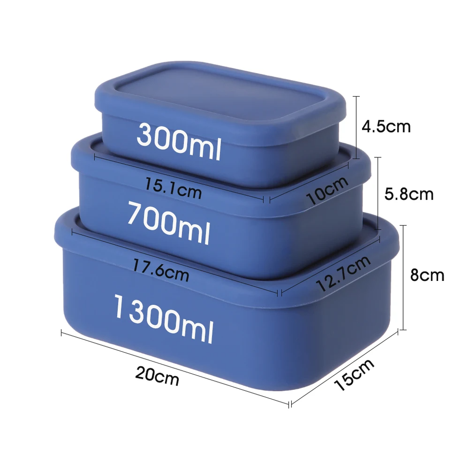 

Силиконовые ланч-боксы 3 Size