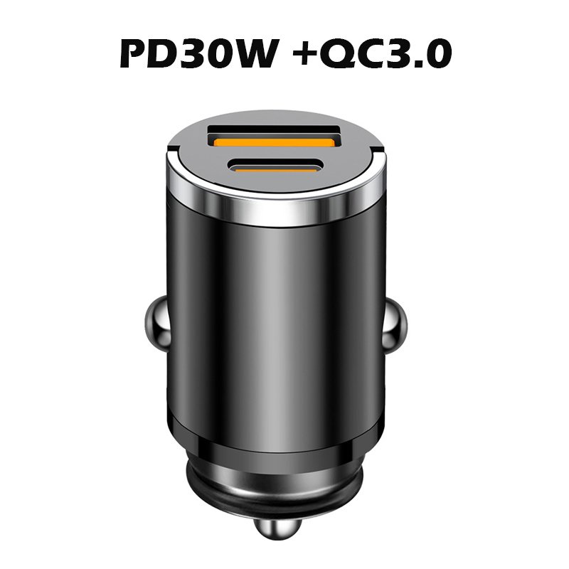 

Автомобильное зарядное устройство для телефона 12 В-24 В QC3.0 Type-C PD30W, универсальный автомобильный адаптер для прикуривателя с быстрой зарядкой для телефона, камеры DVR