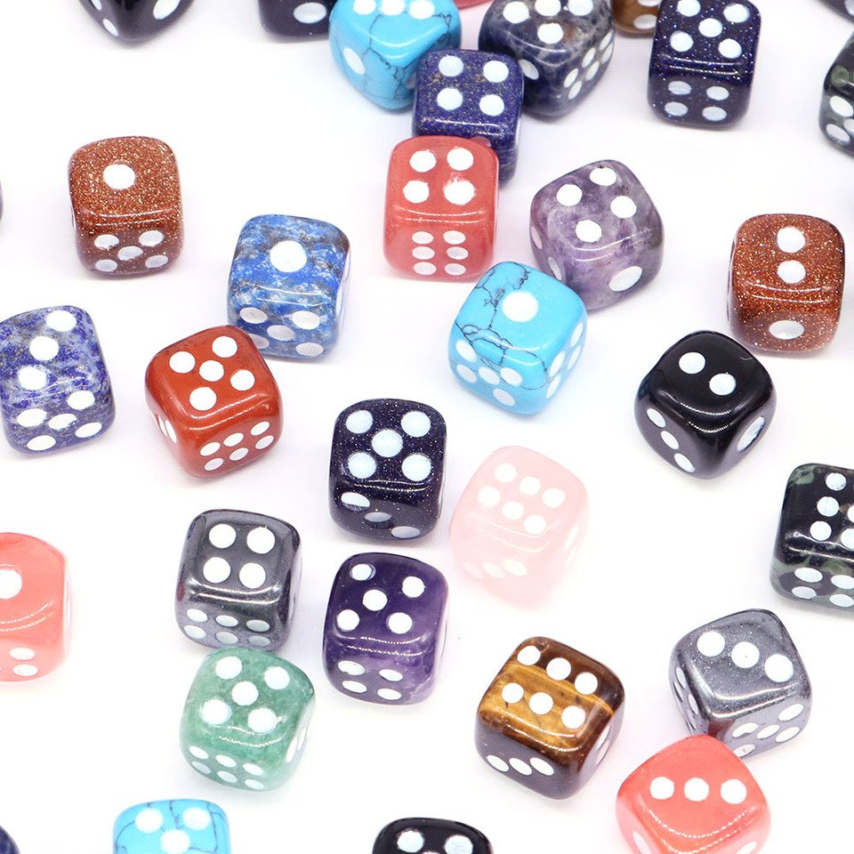 

Розовый кварц кристаллы D6 кости для игр