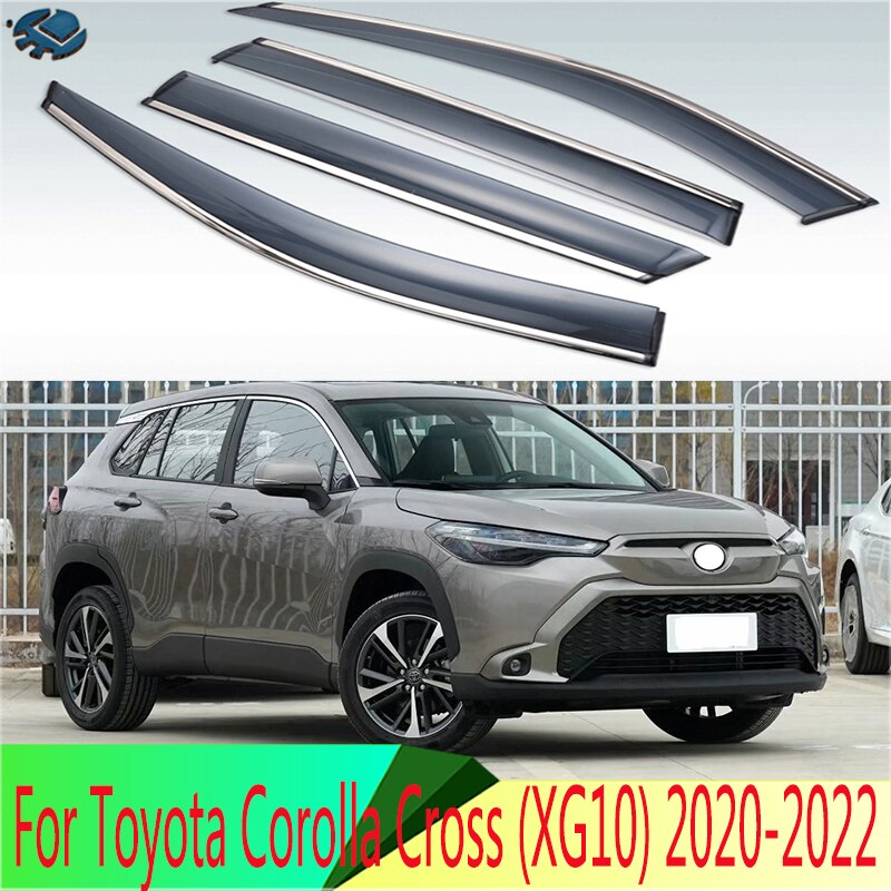 

Для Toyota Corolla Cross (XG10) 2020-2022 автомобильные аксессуары пластиковый внешний козырек вентиляционные шторы оконный солнцезащитный дефлектор от дождя