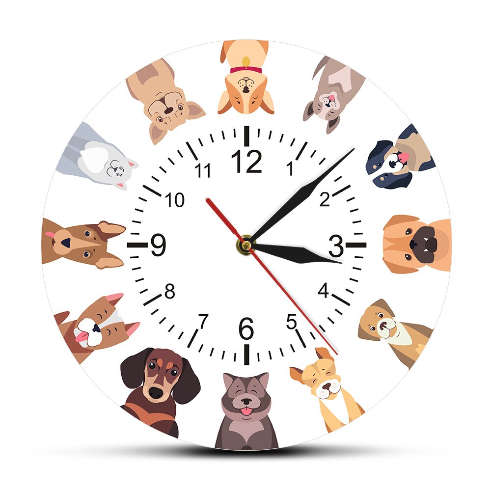

Настенные часы The Vinyl Clock с собаками