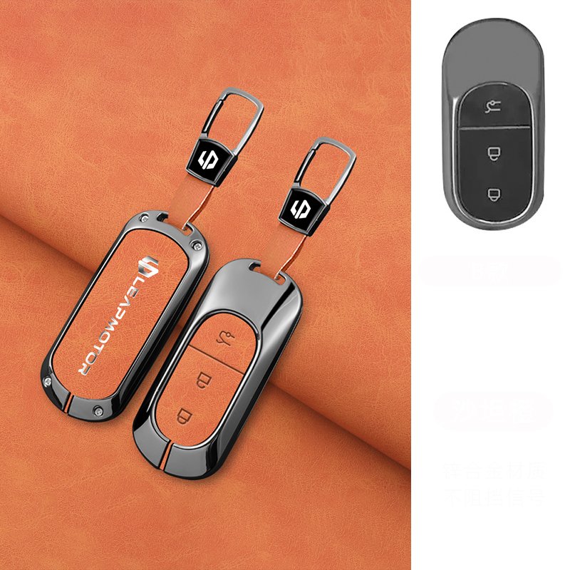 

Чехол для дистанционного ключа автомобиля, брелок для Leapmotor C16 C11 C10 C01 T03 S01, тип, кожаный защитный брелок из цинкового сплава, аксессуары