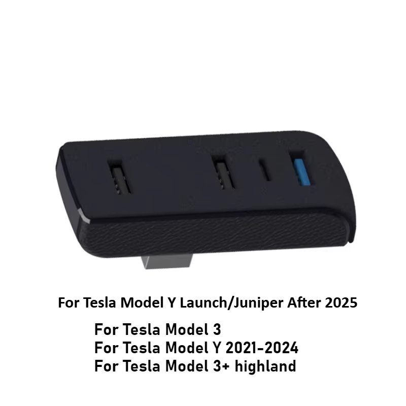 

Док-станция 4 в 1 для перчаточного ящика для Tesla Model 3 Model Y Juniper USB-концентратор Type-c Удлинитель зарядного устройства Обновление адаптера передачи данных