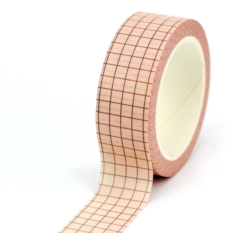 

Декоративная васи лента GREATHOPE WASHI TAPE 10 м темно-бежевая