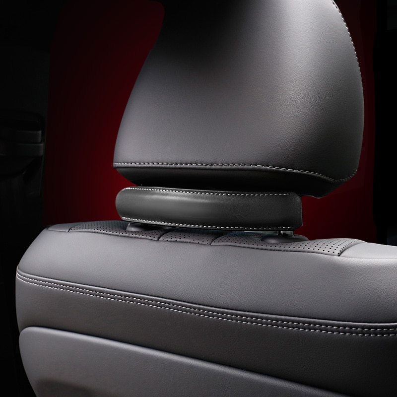 

Универсальная ручка для автомобильного заднего сиденья, кожаный держатель для безопасности пассажиров на подголовнике, черного, красного цветов, аксессуары для автомобиля