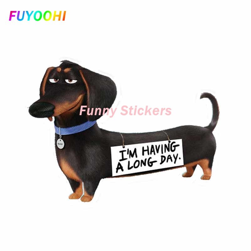 

Игровые наклейки FUYOOHI для домашних животных, собак, таксы, я есть длинный день, автомобильные наклейки, наклейки для автомобилей, мотоциклов, автомобильные аксессуары