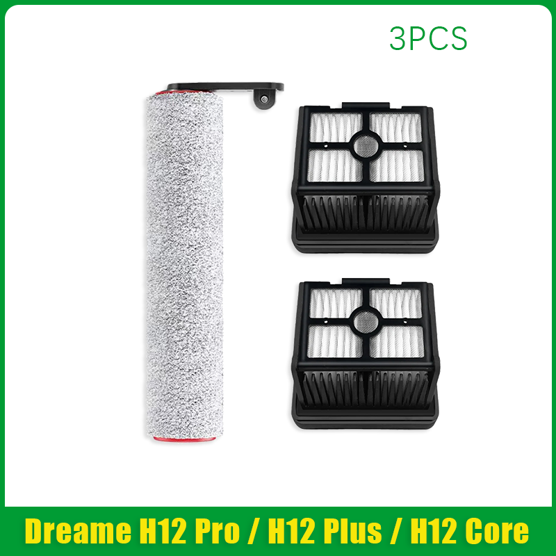 

Для Dreame H12 Pro/H12 Plus/H12 Core, мягкая щетка, запасные части, пылесос для влажной и сухой уборки, роликовый фильтр Hepa, аксессуары