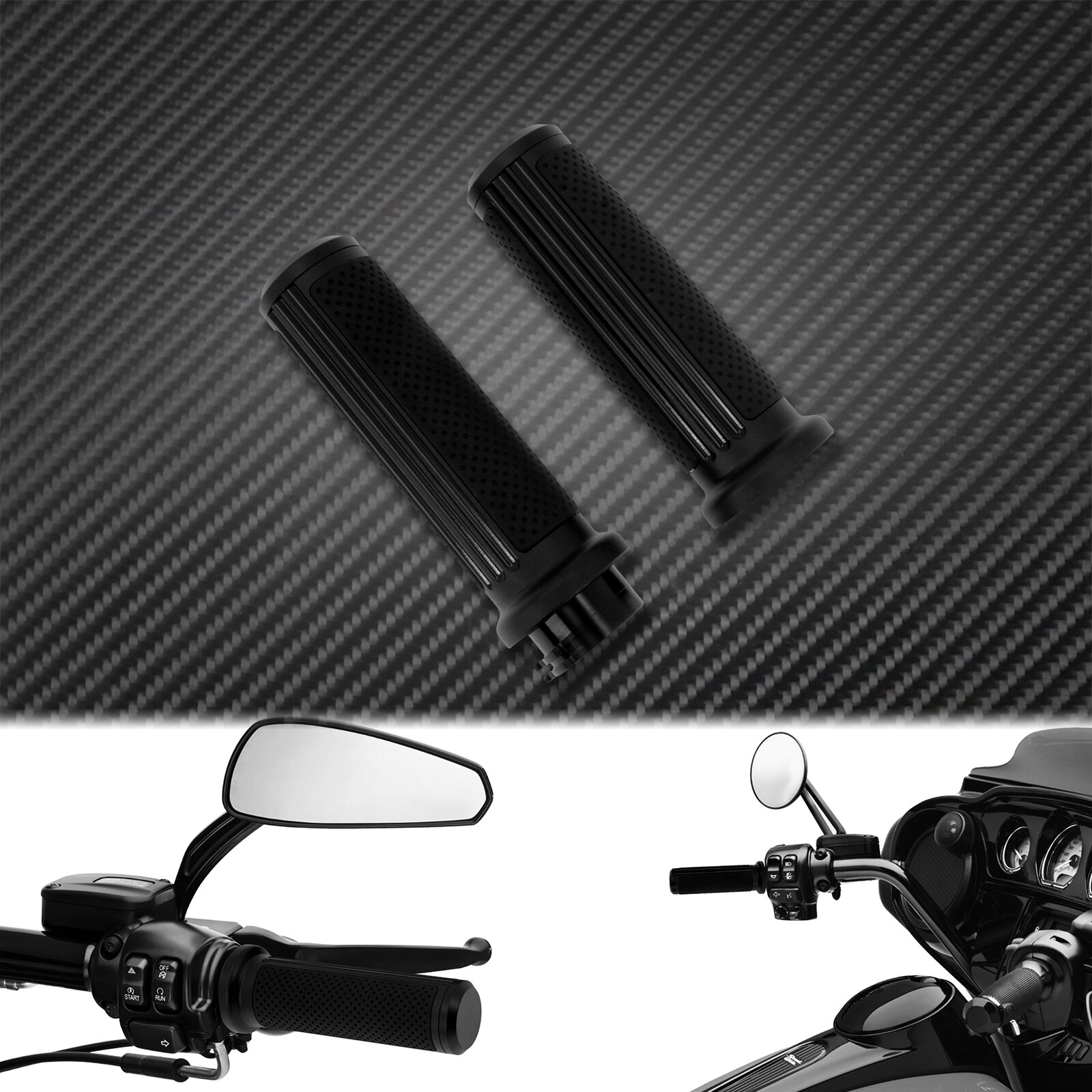 

2xМотоциклетные ручки 1 "25 мм, алюминиевые ручки с ЧПУ для Harley Sportster XL Touring Street Road Glide Dyna FXD VRSC Softail