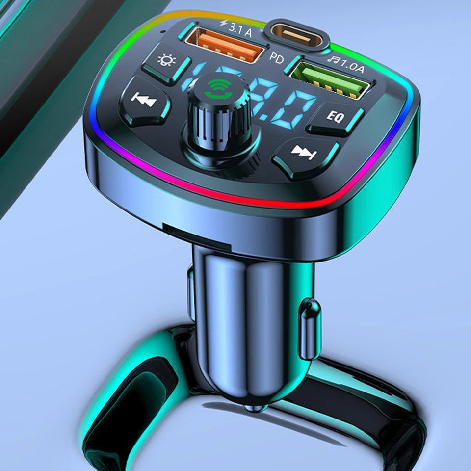 

Автомобильный MP3-плеер Bluetooth 5.0 FM-передатчик Handsfree USB-адаптер Для Зарядки Со Встроенным Микрофоном Для Автомобиль...
