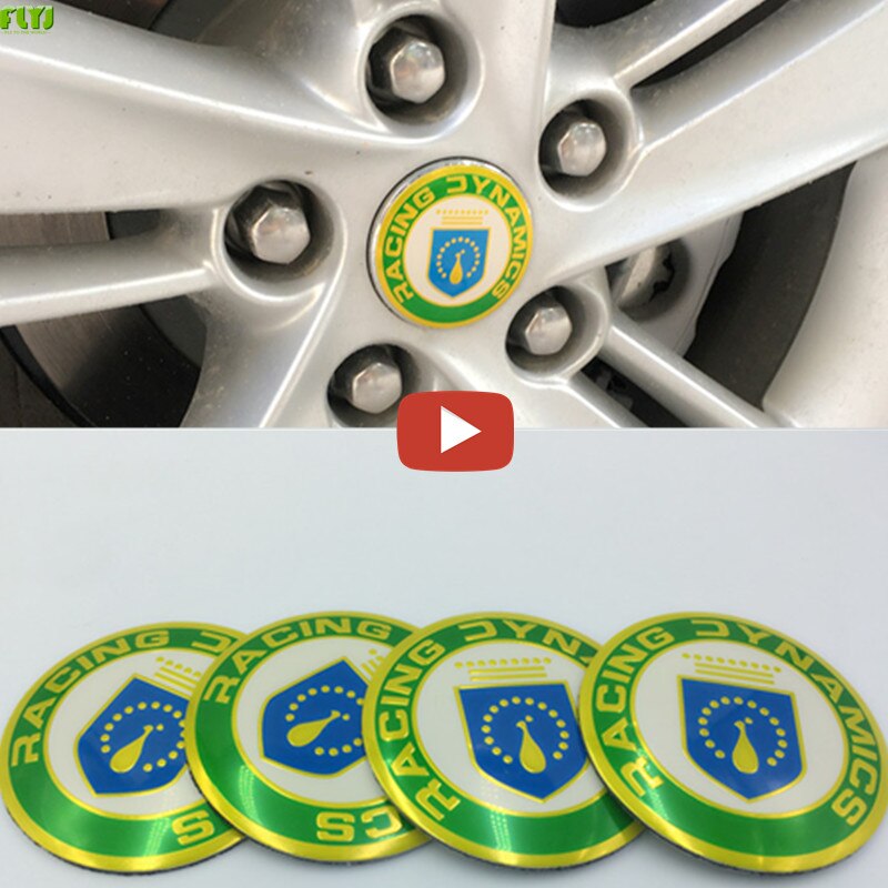 

FLYJ 4 шт. наклейка на колесо автомобиля, крышка ступицы, маркировка, эмблема, наклейка, Стайлинг для BMW Racing Dynamics E46 E39 E90 E34 F10 F15 E53 X5 X3