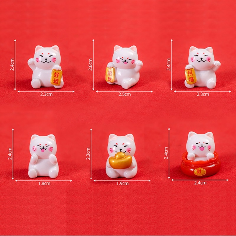 

Мини-фигурка кошки удачи из канифоли
