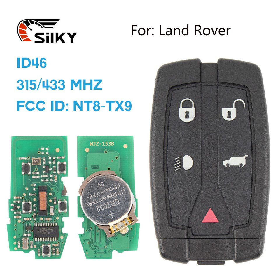 

SilKY FCC ID: NT8TX9 5 кнопок 315 МГц/433 МГц дистанционный смарт-брелок для автомобиля для Land Rover Freelander 2 3 LR2 Sport Fit Range