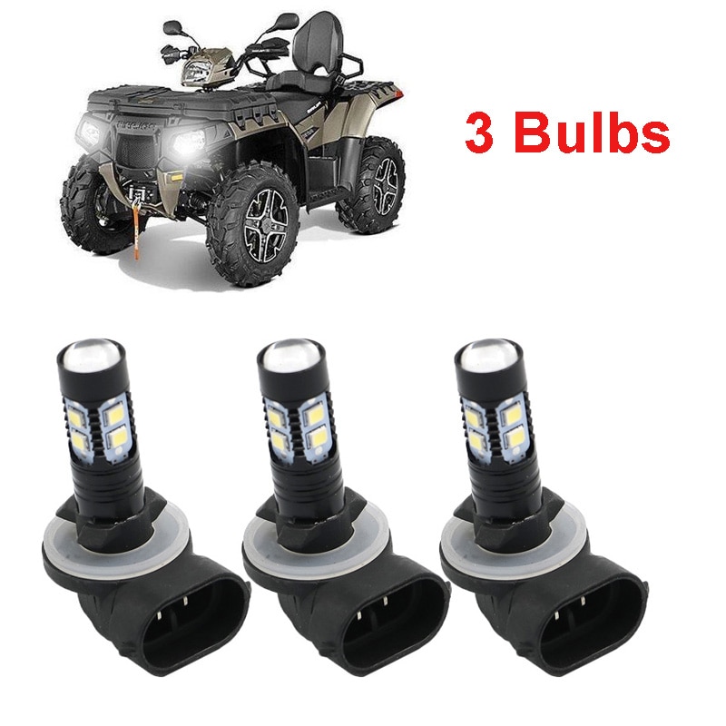 

3 шт. светодиодные лампы для фар ATV 150 Вт 3600LM 6000K БЕЛЫЕ лампы высокой мощности для POLARIS SPORTSMAN 110 300 400 450 500 550 570 600 700
