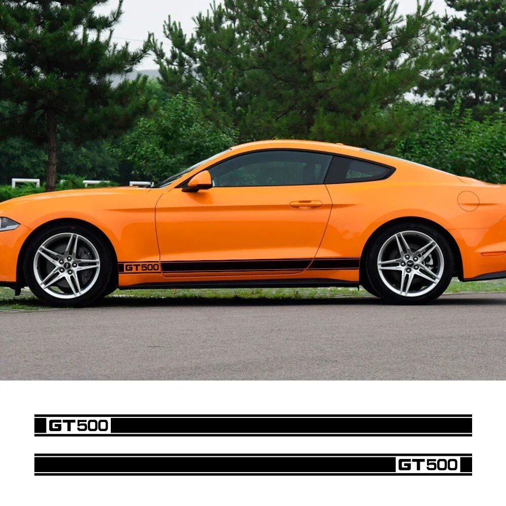 

Ford Mustang GT500 Длинные Полосатые Наклейки На Двери И Боковые Части Кузова, Комплект Из 2 Предметов