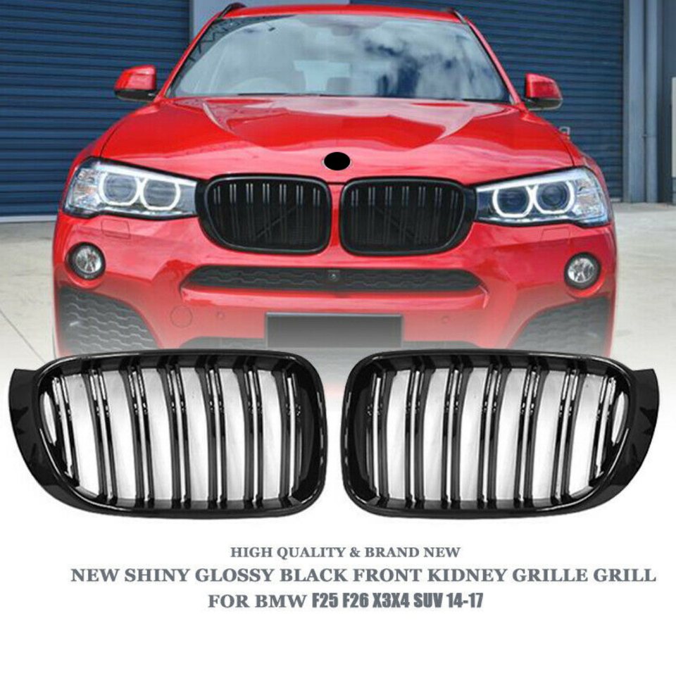 

1 Пара Гоночной Решетки Переднего Бампера Для BMW X3 X4 F25 F26 2014-2017, Двойная Линия