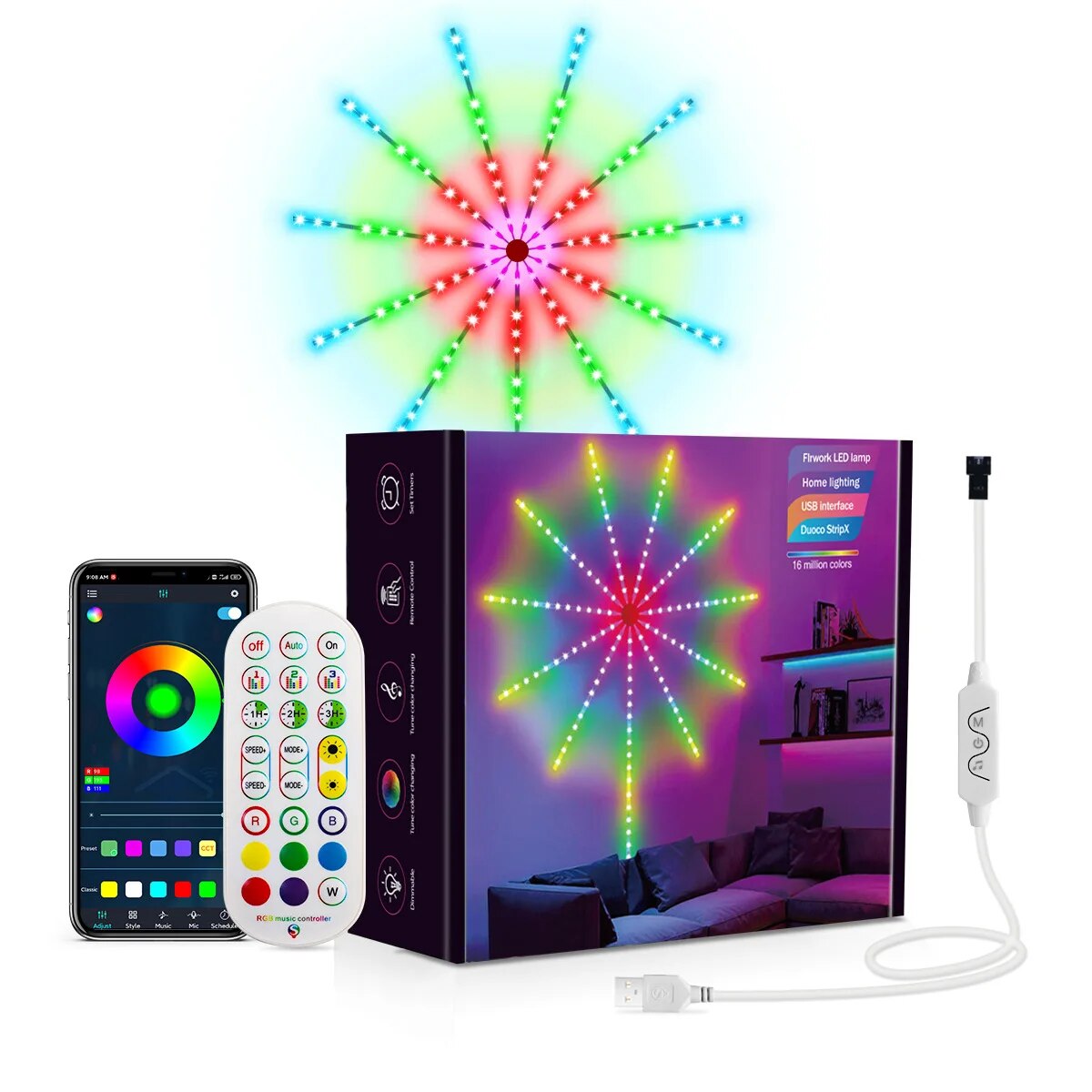 

RGB светодиодная лента "Симфония фейерверка"