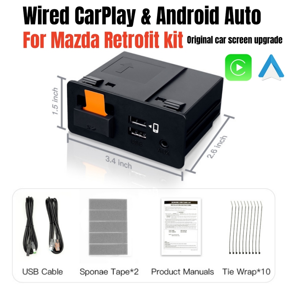 

Новый обновленный USB-адаптер-концентратор Apple CarPlay Android Auto для Mazda 2 3 6 CX3 CX5 CX8 CX9 MX5 miata TK78669U0C Mazda Retrofit Kit