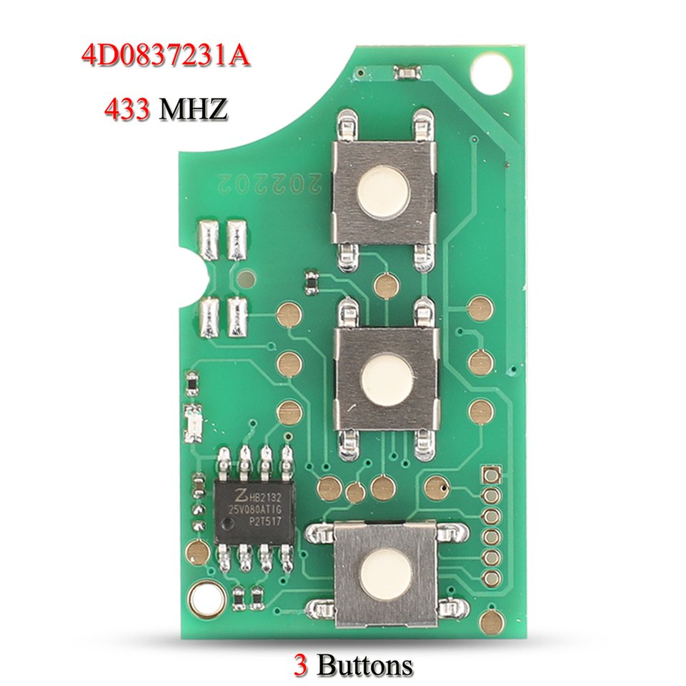 

Jingyuqin 4D Smart Car Remote Key Печатная Плата Для Audi A3 A4 A6 A8 RS4 TT Allroad Quttro - 315/433 МГц