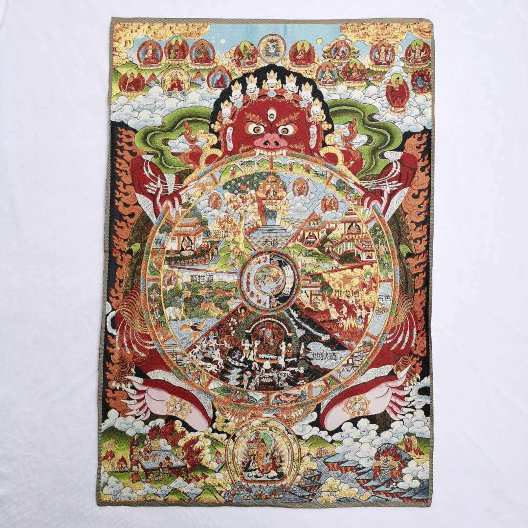 

Тибетский шелковый тханка 6 Way Samsara