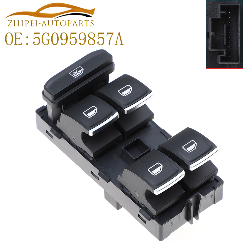 

5G 0959857 Кнопка управления стеклоподъемником автомобиля для Volkswagen Golf Mk7 Passat B8 Tiguan Touran 2014 2015 2016 2017 2018
