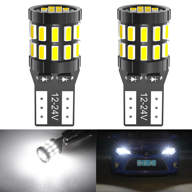 

2 шт. T10 W5W Светодиодная лампа Canbus 194 168 Без ошибок 30SMD 3014 Белый Синий Красный Желтый Светодиодный Внутренний Парковочный Свет Для чтения Карта Купольный Свет