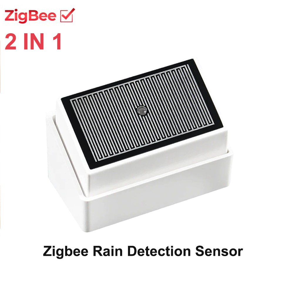

Умный датчик обнаружения капель дождя Zigbee 2 в 1, уличный водонепроницаемый IPX4 для домашней автоматизации, обнаружения дождевой воды