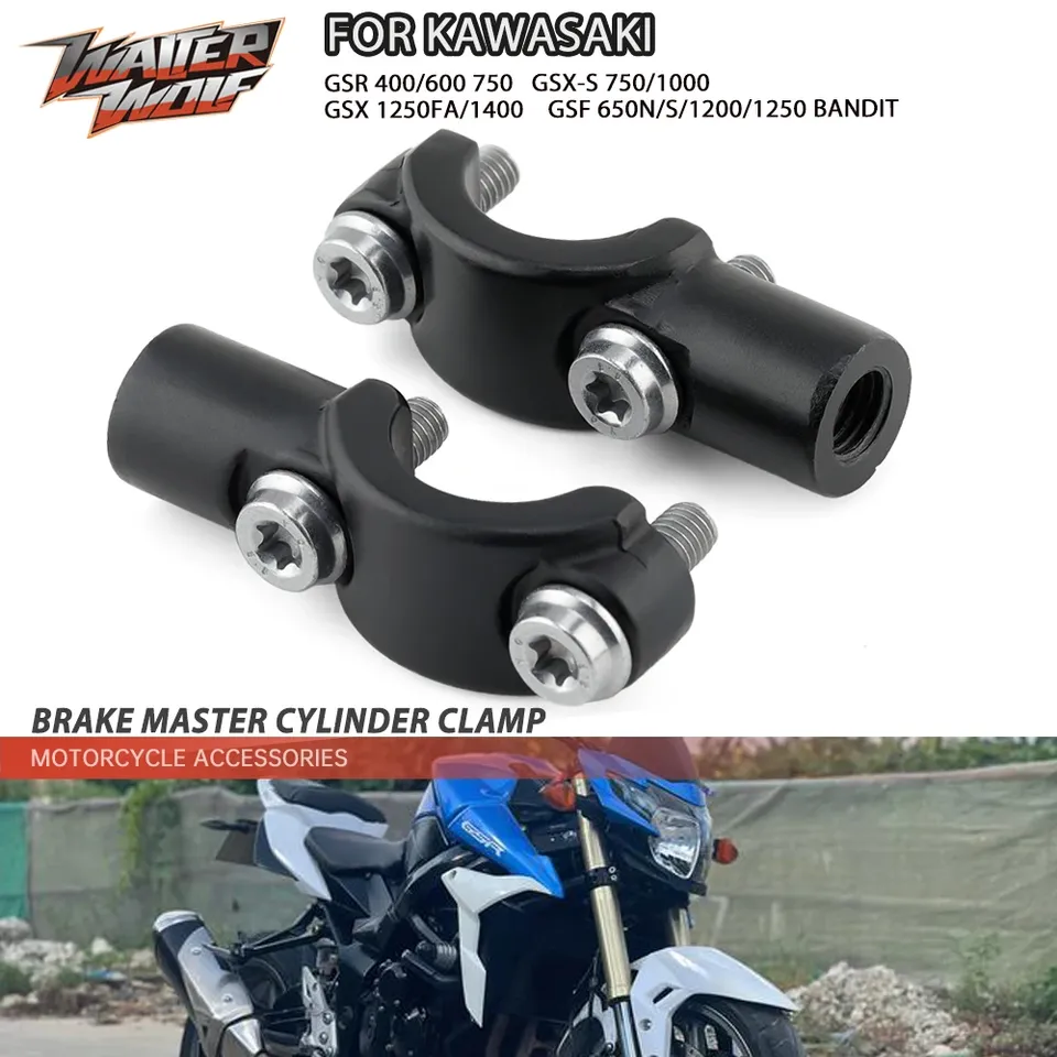 

GSXS750 GSXS1000 Зажим главного тормозного цилиндра с адаптером для зеркала для KAWASAKI GSR 600 750 Bandit 650 GSF Аксессуары для мотоциклов