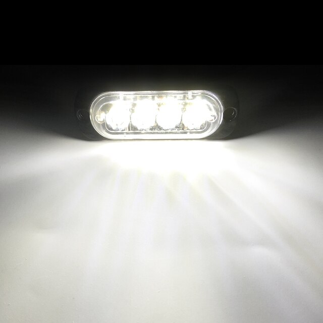 

1x Грузовик 12 В 24 В 4SMD Светодиодный постоянный предупредительный световой сигнал Решетка Световая панель Автомобильный маяк Янтарный Желтый Белый Красный Синий Светофор ABS