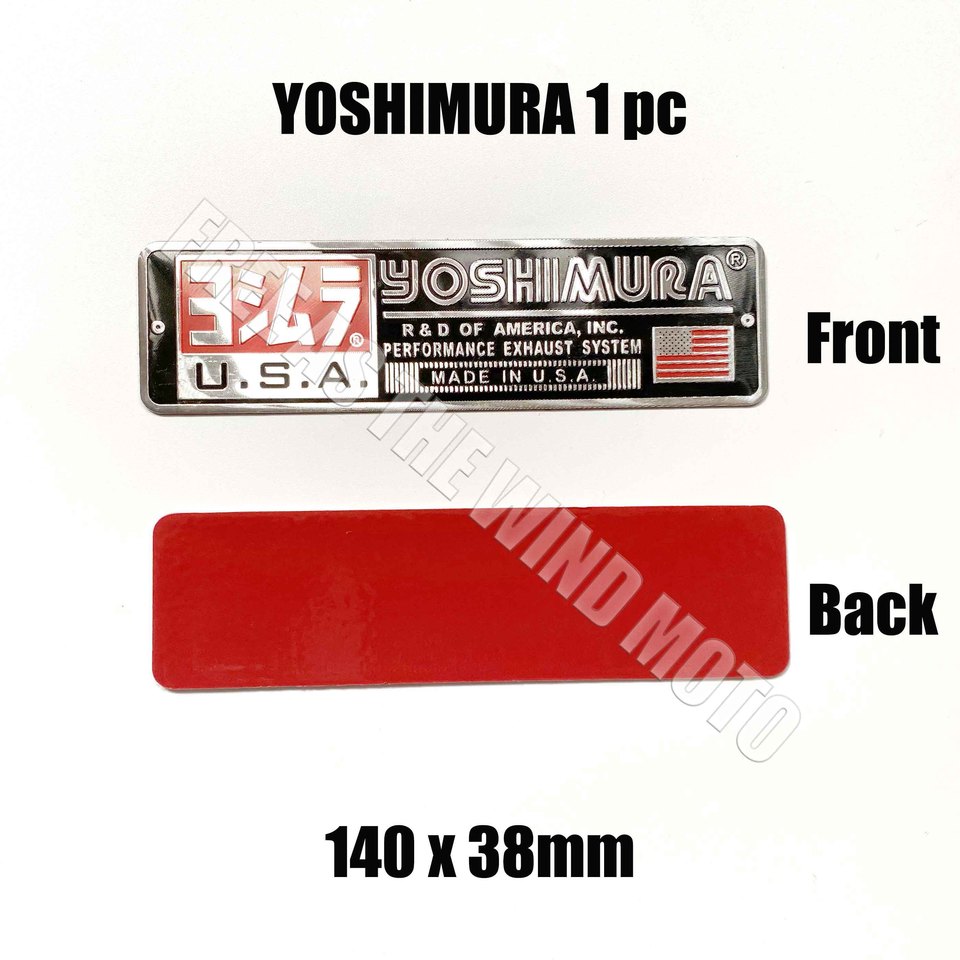 

Yoshimura 3D алюминиевый сплав мотоциклетная выхлопная труба с логотипом наклейка высокая термостойкость водостойкая наклейка на выхлопную трубу мотоцикла