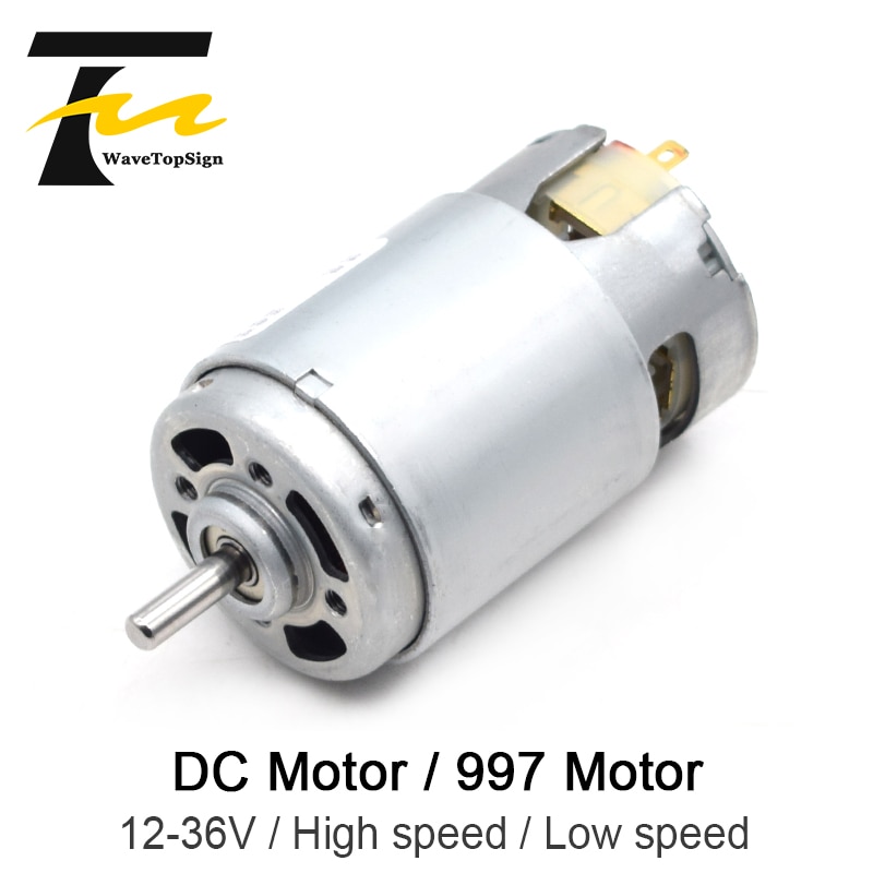 

997 мощный двигатель постоянного тока, входное напряжение DC12-36V, высокоскоростной двигатель, бесшумный шарикоподшипник двигателя