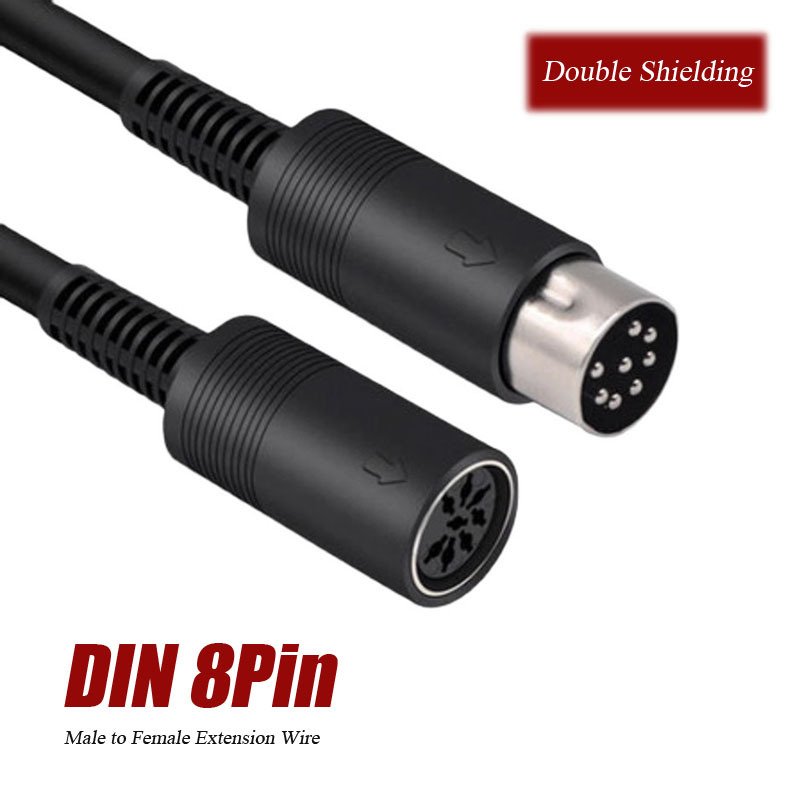 

8-контактный аудио-удлинитель, двойной провод из чистой меди DIN8Pin, экранированный штекер-гнездо, портативный удлинитель для конференц-микрофона