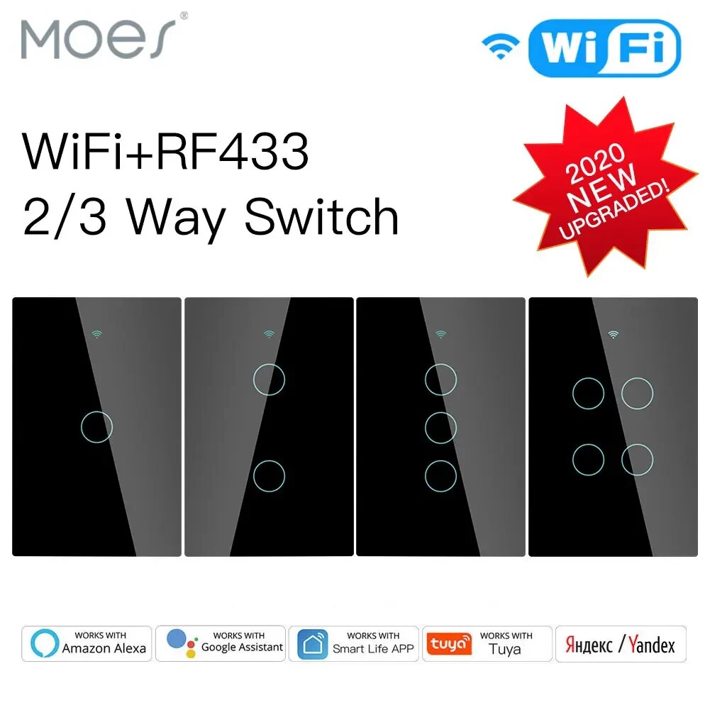

Smart Wi-Fi выключатель MOES 1/2/3 Gang