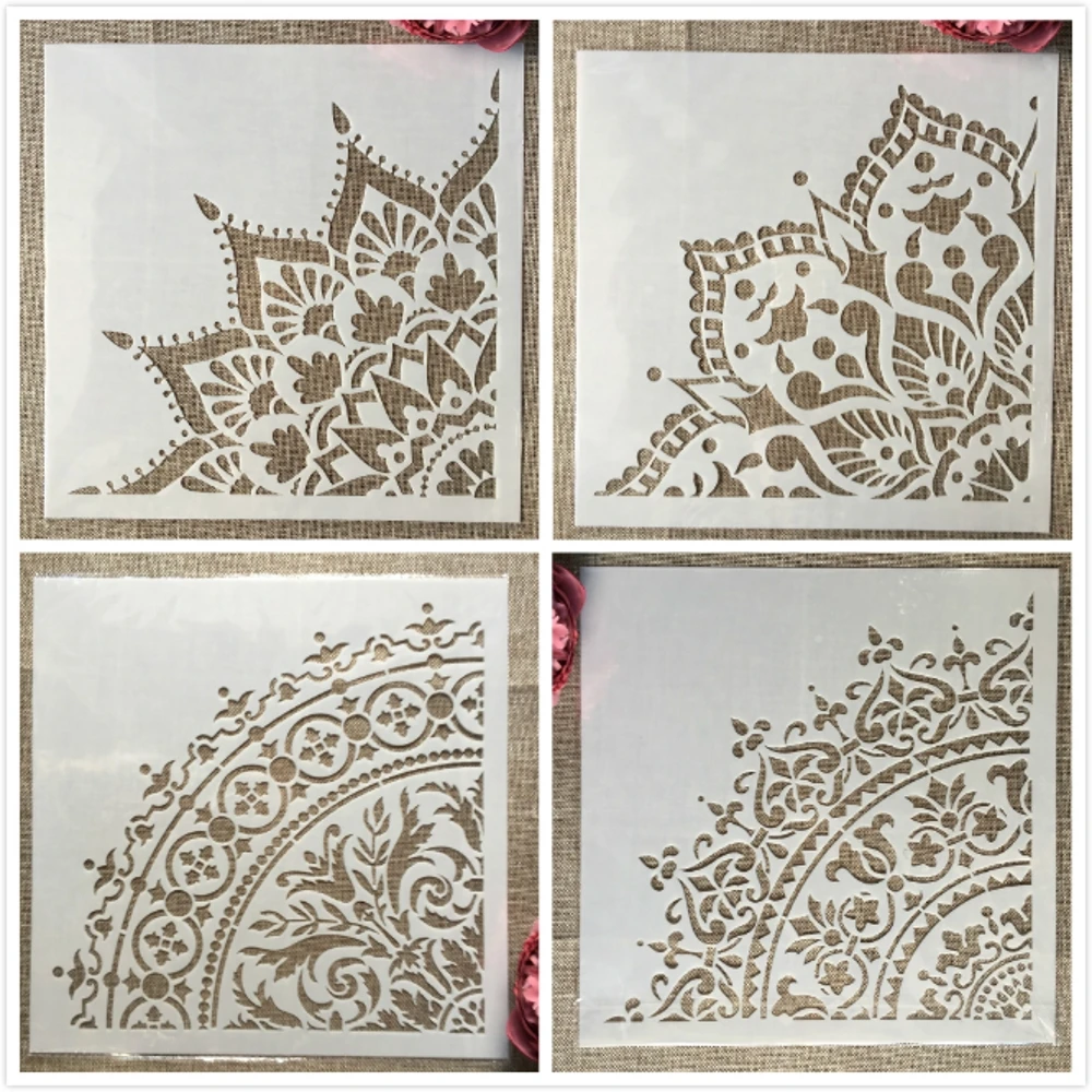 

Пластиковые трафареты мандала 30*30 см