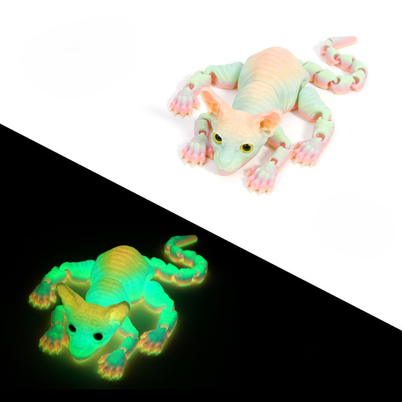 

3D печатный сфинкс кошка животные игрушка реалистичная безволосная фигурка шарнирная игрушка-кошка для любителей кошек коллекционер украшение дома