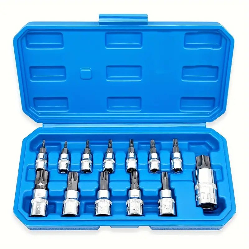 

Торцевые головки Torx T8-T70, 13 шт., хромованадиевая сталь