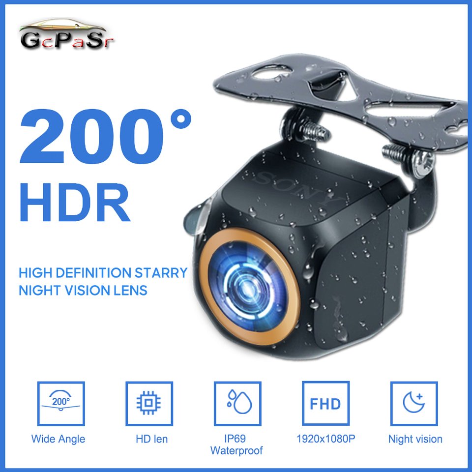 

Автомобильная камера заднего вида AHD 1920x1080P 200 ° Для Fisheye Golden Lens Full HDR Night Vision Задняя передняя камера заднего вида автомобиля