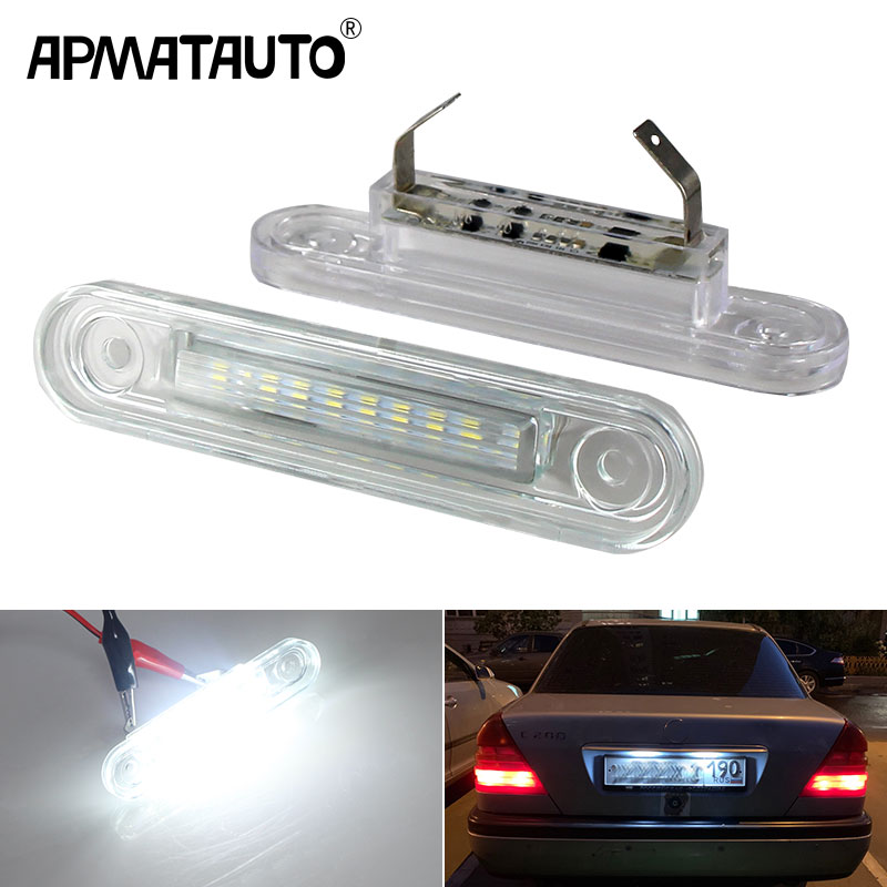 

2 шт. CANbus для Benz E-Class W124 190 W201 C-Class W202 1993-1997 Автомобильный задний белый светодиодный номерной знак светильник Па