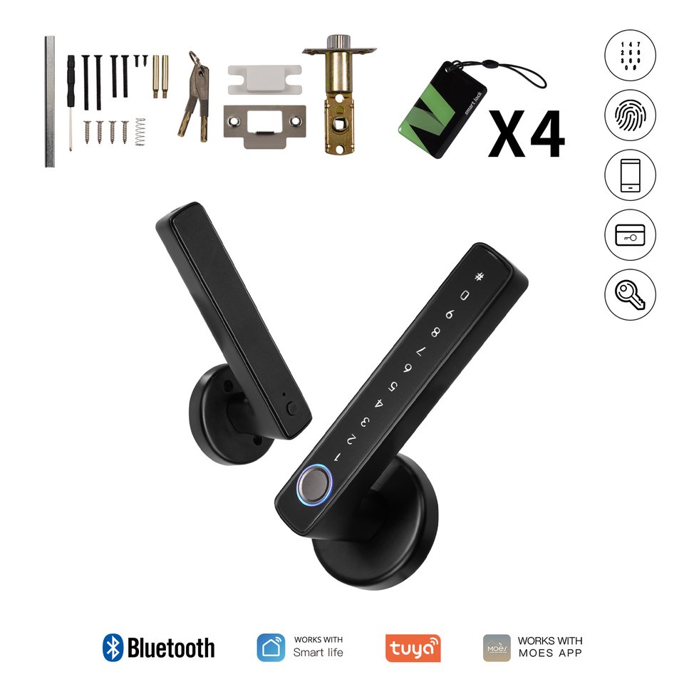 

Умный дверной замок MoesHouse Bluetooth с датчиком отпечатков пальцев