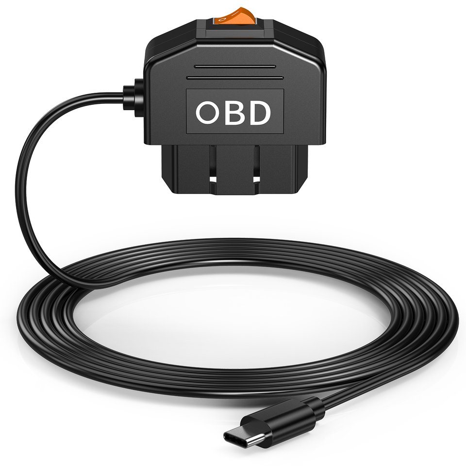 

Кабель питания зарядного устройства OBD к Type-C для видеорегистратора, автомобильного видеорегистратора, 24-часовой монитор для парковки, аксессуары