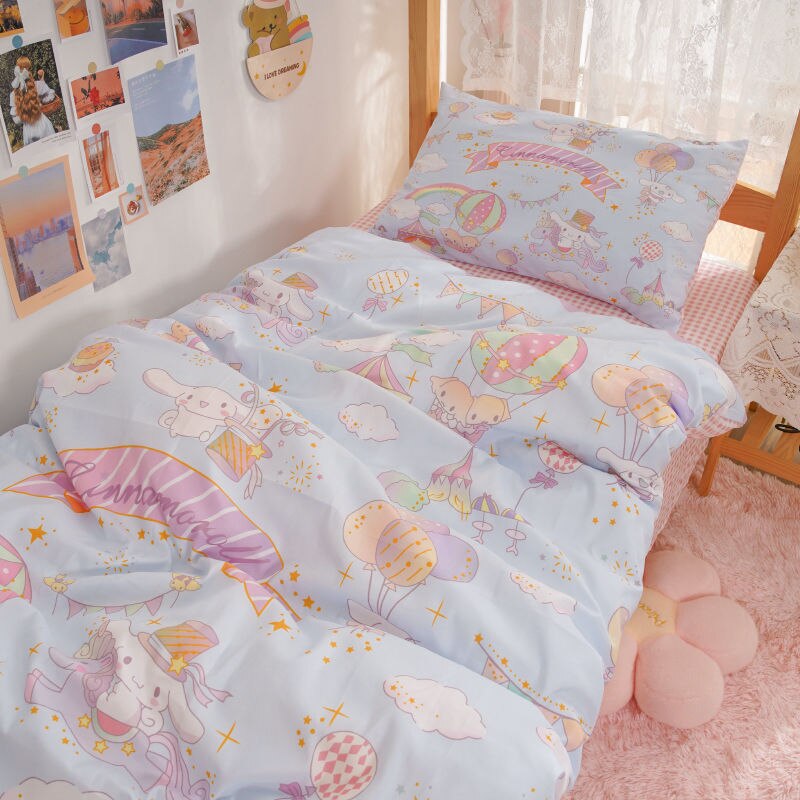 

Sanrio Hello Kitty Kuromi Cinnamoroll Комплект постельного белья из 4 предметов