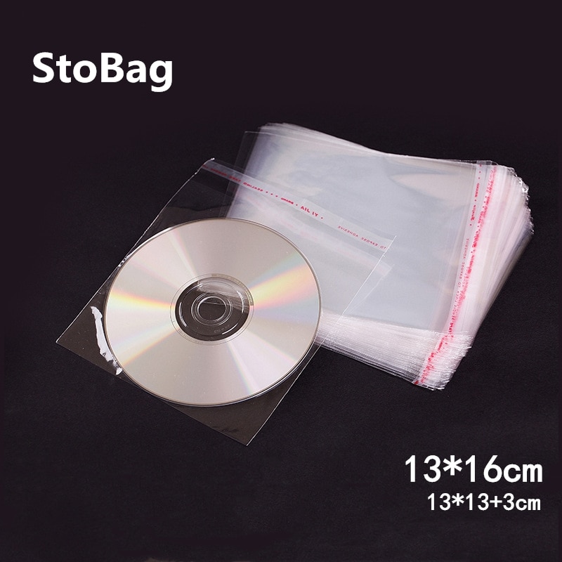 

StoBag Прозрачные пластиковые пакеты для дисков 200 шт. 13*16 см