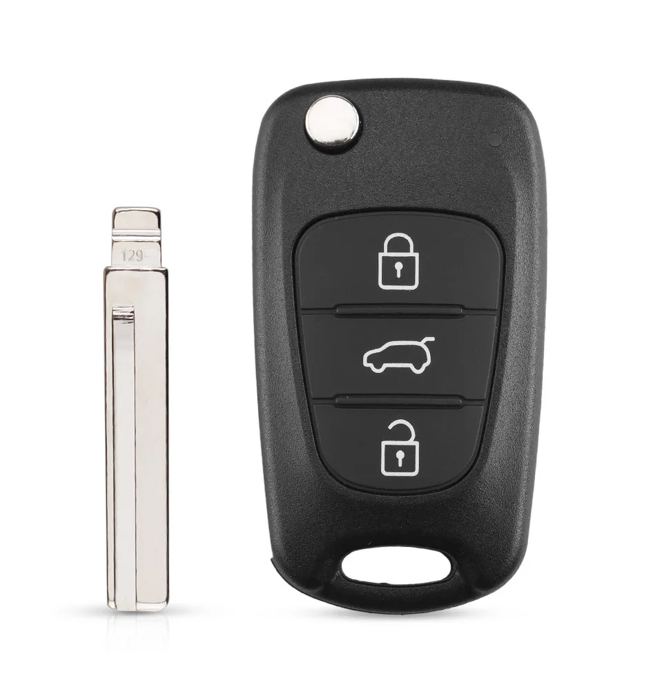 

KEYYOU 1 шт. новый автомобильный ключ для Hyundai I20 I30 IX35 I35 Accent Kia Picanto Sportage K5 3 кнопки раскладной складной дистанционный ключ