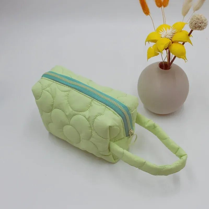 

MOONBIFFY Женская косметичка Female Quilted Padded Top-handle Bag