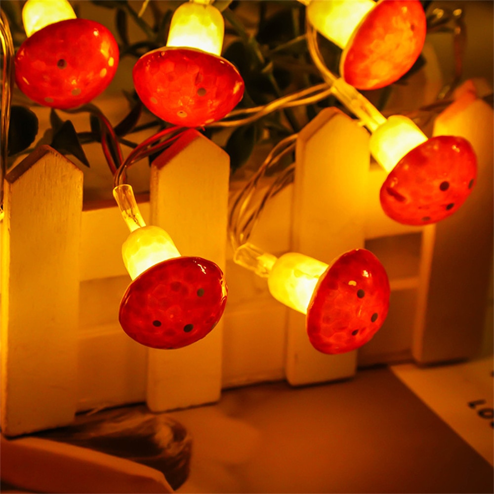 

Гирлянда-грибы CatchMyParty 10 LED теплый белый