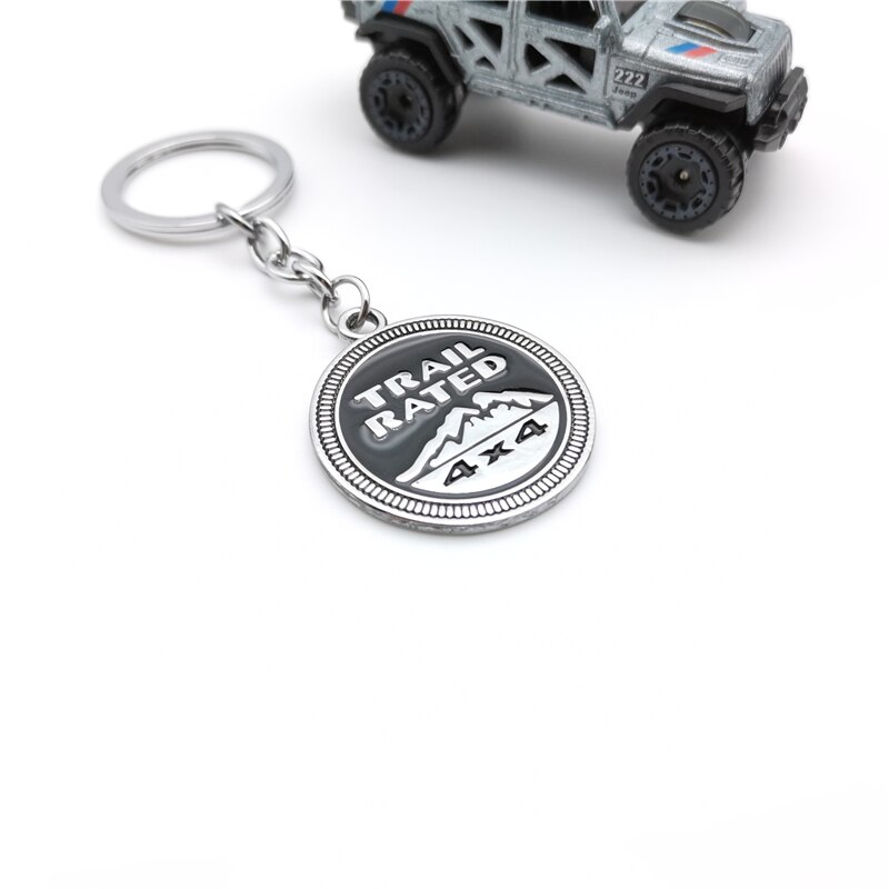 

Автомобильный брелок, металлический брелок для ключей для Jeep Trail Rated Jeep Wrangler Renegade Liberty Cherokee, подвеска для ключей с авто, аксессуары