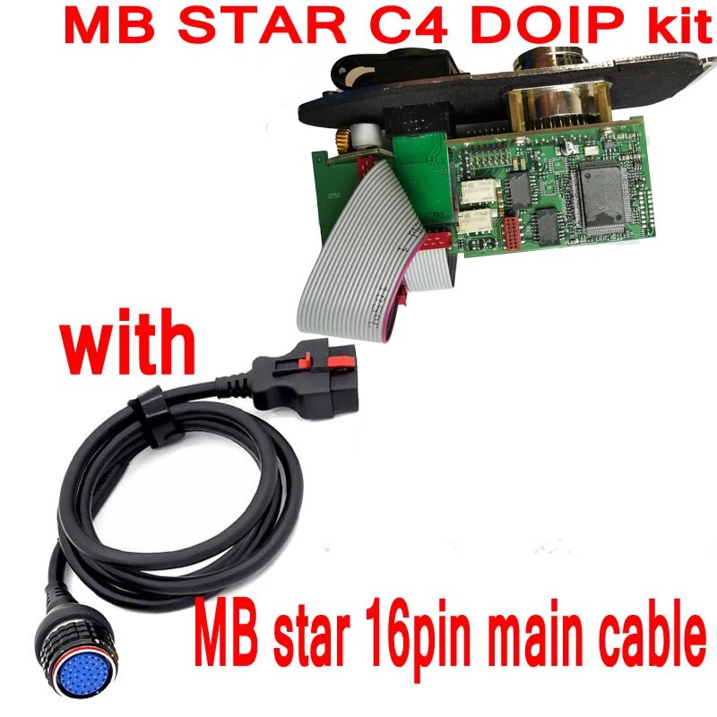 

Обновление комплекта DOIP для SD Connect Compare C4 Diagnosit Tool добавить кабель DOIP 16Pin OBD2 для обновления автомобильного диагностического устройства MB Star C4