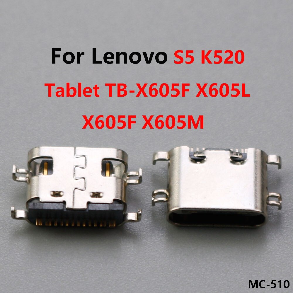 

5 шт. для планшетов Lenovo S5 K520, женский порт для зарядки X605L X605F X605M Micro USB Type C, 16 контактов, гнездовой разъем