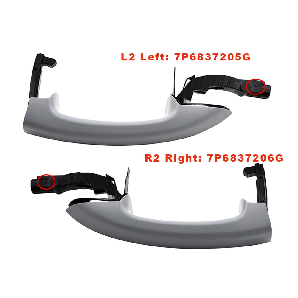 

Новая левая и правая внешняя ручка двери 7P6837205G 7P6837206G для Volkswagen Touareg 2011-2017 7P6837205D 7P6837206D