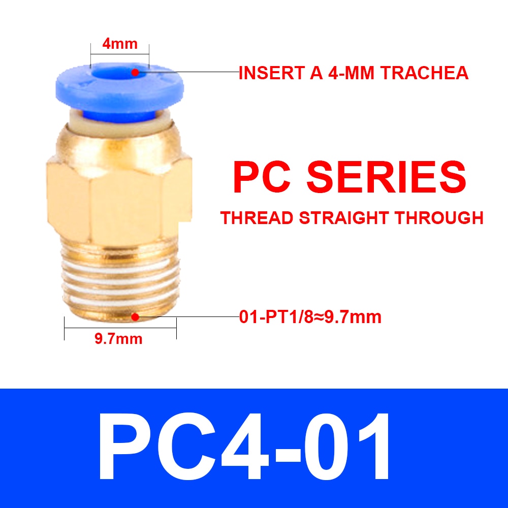 

Пневматический быстросъемный фитинг PC 4-m5 4-M6