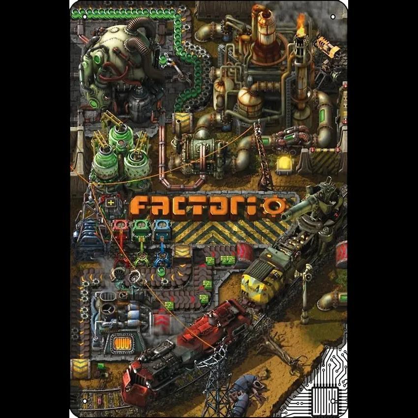

Металлический знак Factorio